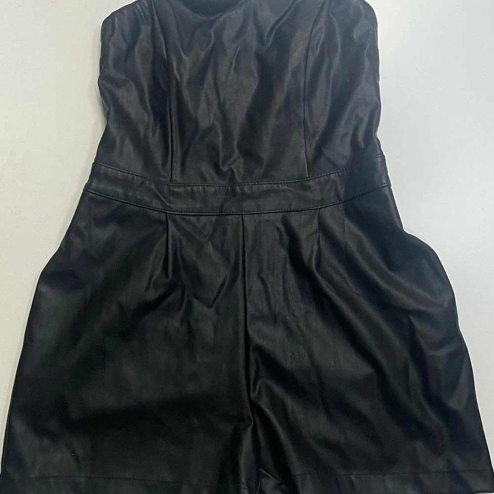 Forever 21 Black Strapless Dress‎ leather Size S